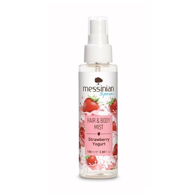 Messinian Spa Hair & Body Mist - Strawberry Yogurt Scent | 100ml Hydrating Spray