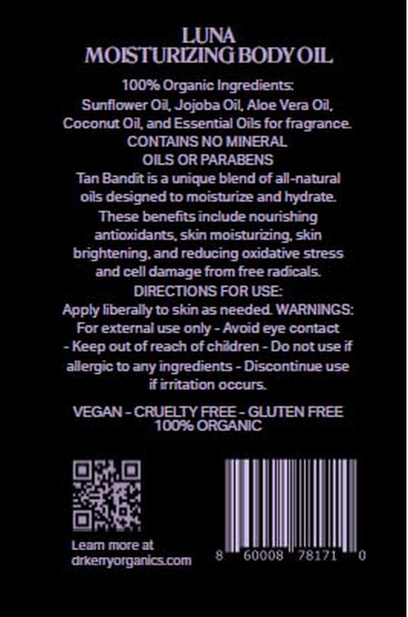 Luna Moisturizing Lavender Lotion - 100% Organic, Non-Greasy, Deep Hydration | 8 oz Pump Bottle