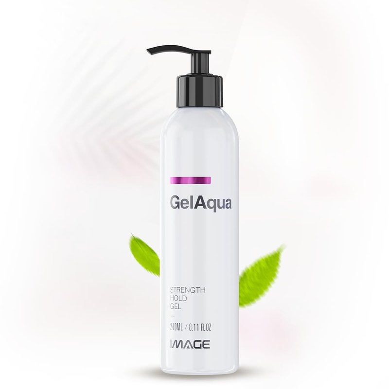 Image Gelaqua Hair Gel â Hydrating Styling Gel with Medium Hold for Natural, Flexible Styles â Non-Sticky Formula â Frizz Control and Shine (8.11 Fl Oz)