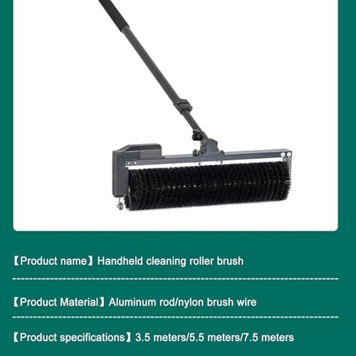 Automatic Solar Panel Cleaning Kit - 7.5m Water Fed Pole, Roller Brush Tool for Efficient Photovoltaic Panel Cleaning, Roof Water Brush for Easy Maintenance