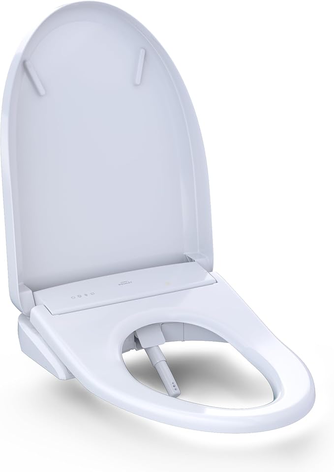 TOTO® WASHLET®+ S7A Electronic Bidet Toilet Seat, EWATER+® Bowl and Wand Cleaning, Auto Open and Close Classic Lid, Elongated, Cotton White - SW4734AT40#01