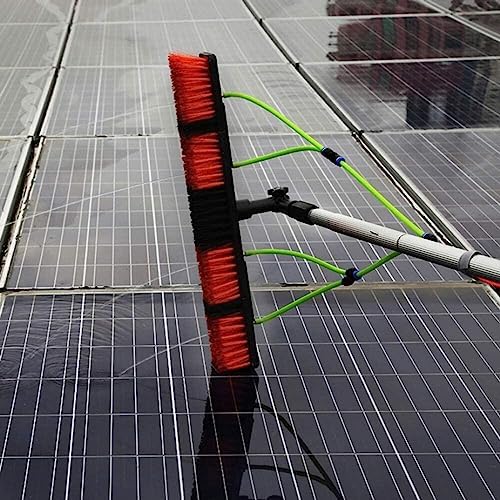 Telescopic Window Cleaning Pole 10-39ft with Water Fed Brush - 30cm/50cm Large Brush Head for Roof & High Reach Cleaning Tools