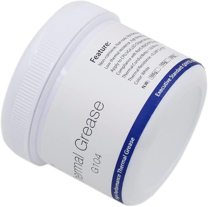 GENNEL G104 200g Thermal Conductive Paste, Silicone Thermal Compound Grease, Heatsink Paste for CPU Radiator Coolers LED Printer Chipset Cooling
