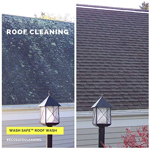 Wash Safe⢠ROOF WASH Roof Cleaner, 10 lb. | Clear, Bleach-Free Concentrate | Clean Up to 10,000 sq. ft. of Asphalt, Wood, Slate and Ceramic Shingles or Tiles