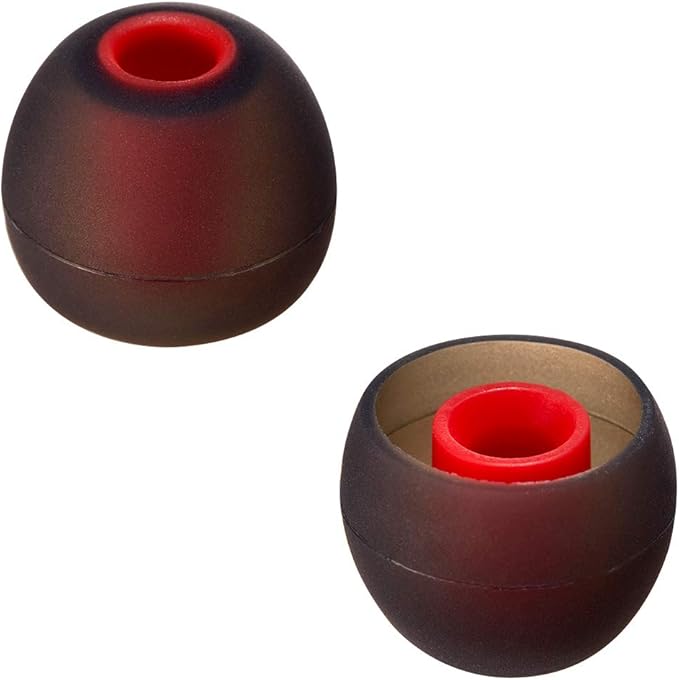 Earbud Tips High Quality Soft Silicone Earbuds Replacement Tips Fit for in-Ear Headphones(inner hole from 3.8mm - 4.2mm earphones)9 Pairs S/M/L,Black/Red
