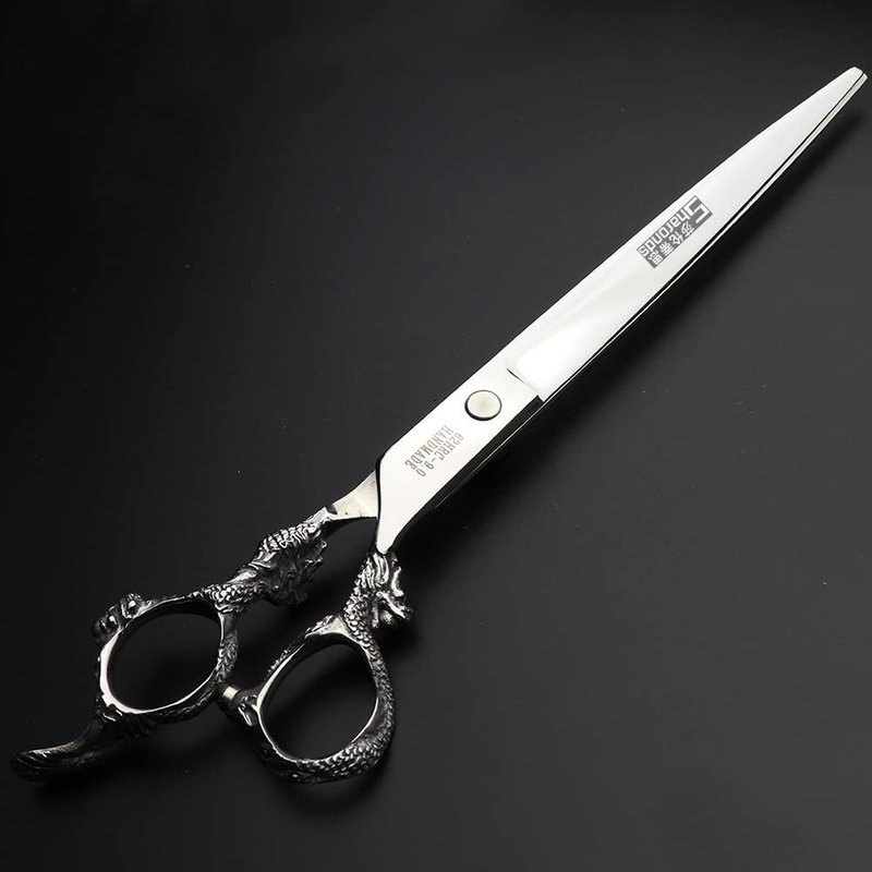 Hair scissors Professional hair scissors Japanese hair scissors 440C stainless steel/rose razor [scissors bag is a gift (9 inch flat)