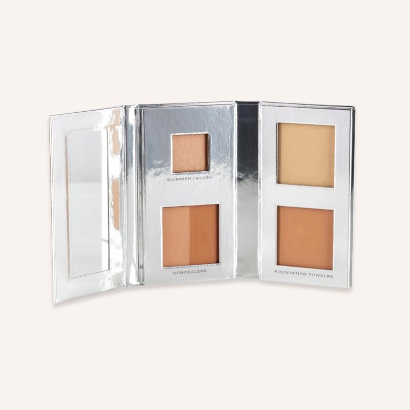 Woosh Beauty Fold Out Complexion | Travel Makeup Palette, Cream & Powder, 6 Shades
