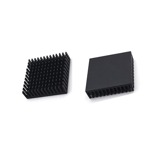 bnafes Aluminum Heatsink Chipset Heat Radiator Cooling Fin Heatsink 40mm x 40mm x 11mm Black10pcs