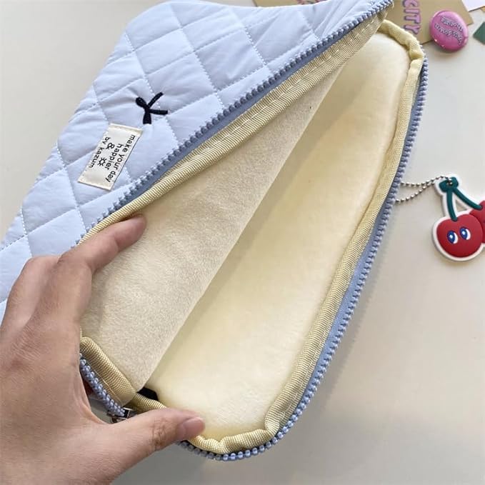 Attria Cute Bow Graphic Carrying Laptop Bag Y2K Preppy Laptop Sleeve Case Bag Kawaii Pad Computer Protect Case Pouch (15-15.6 inch,Black)