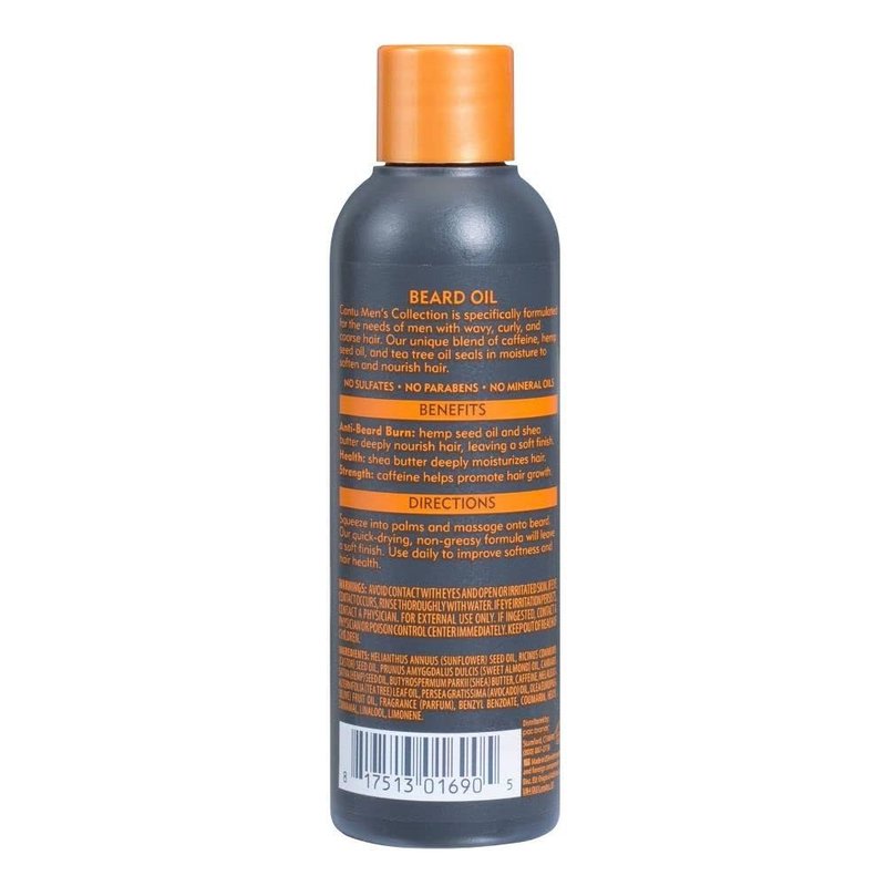 Cantu Men's Beard Oil - Nourishing Grooming Oil for Soft, Healthy Beards | 3.4 Ounce (100ml)