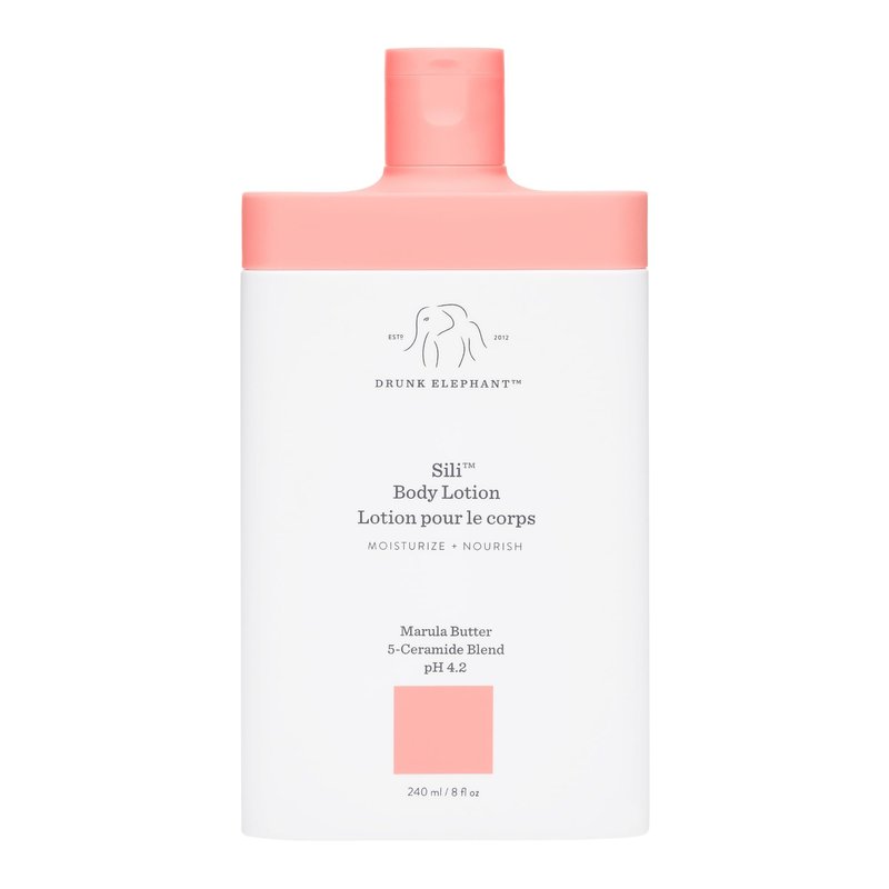 Drunk Elephant Sili Body Lotion - 240 ml/8 fl oz - Lightweight Daily Lotion - Clean Clinical Skincare - Cruelty-Free - Dermatologist Tested - Free of Essential Oils, Silicones, and Fragrance