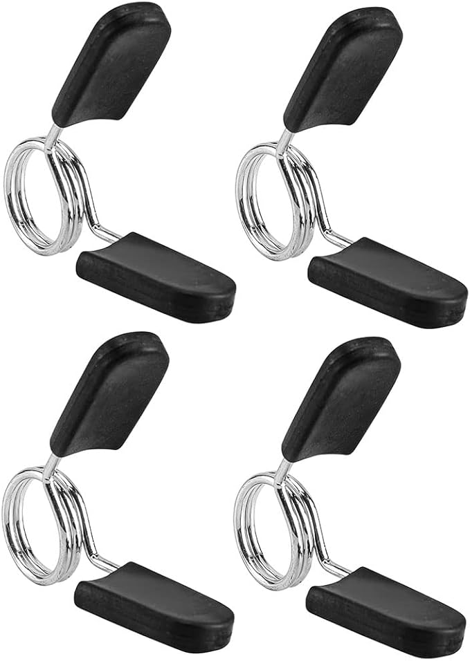 EastyGold Barbell Clamps Dumbbell Spring Clip Circlip Collars 1 Inch Weight Bars Clips Fitness Weightlifting Lock Buckle 1 Inch for Standard Bar Barbell Strength Training Gym Accessory