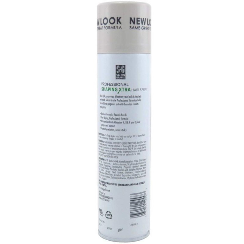 Salon Grafix Professional Shaping Xtra Hair Spray Extra Super Hold 10 oz (Pack of 5)