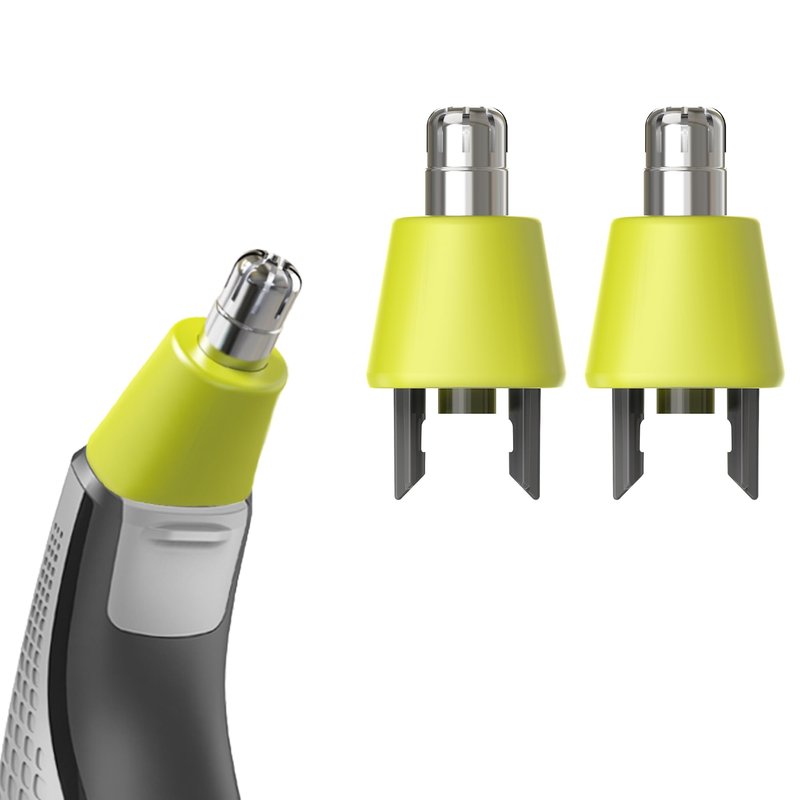 Precision Nose Trimmer Replacement Heads for One 1 Blade Shavers, Nose Hair Trimmer Replacement Blades, Fits for QP2520 QP2530 QP6520 QP6230 and More, 360° Dual Blades, Waterproof, 2 Counts