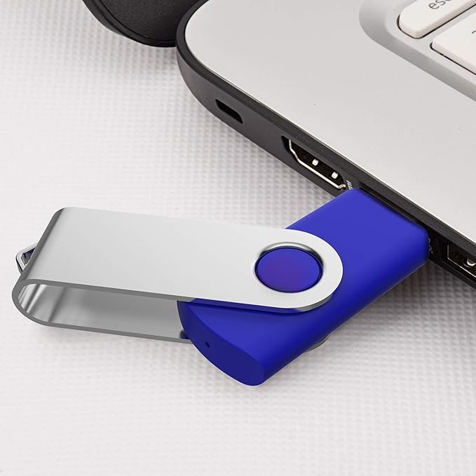 KEXIN Flash Drive 50 Pcs 32GB USB Flash Drive Thumb Drive USB 2.0 Swivel Jump Drive with LED Indicator - Blue