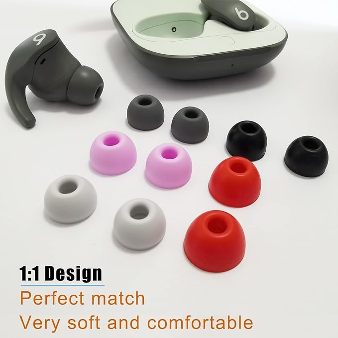 Silicone Ear Tips for Beats Fit Pro, Studio Buds, Powerbeats Pro 2, Solo Buds - 6 Pairs S/M/L Replacement Tips, Secure Fit Noise Isolation for Sports & Workouts (Purple)