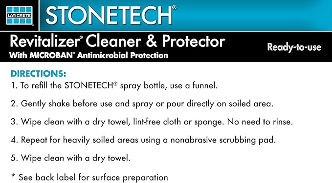 StoneTech RTU Revitalizer, Cleaner & Protector for Tile & Stone, 1-Gallon (3.785L), Cucumber Scent