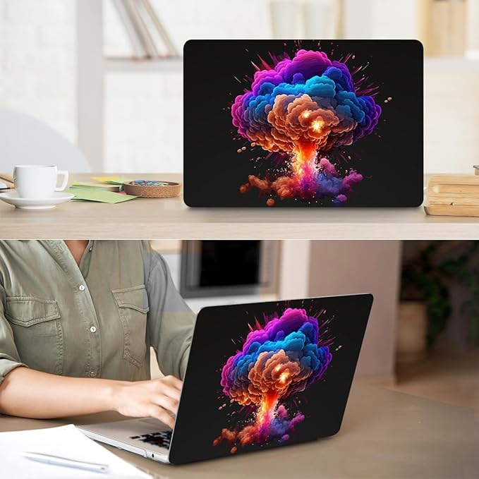 HOHAIYOO Compatible with MacBook Air 13 inch Case 2026 2025-2022 M5 A3449 M4 A3240 M3 A3113 M2 A2681, Hard Shell&Keyboard Cover&Screen Film&Webcam Cover for MacBook Air 13.6 inch Case, Explosion