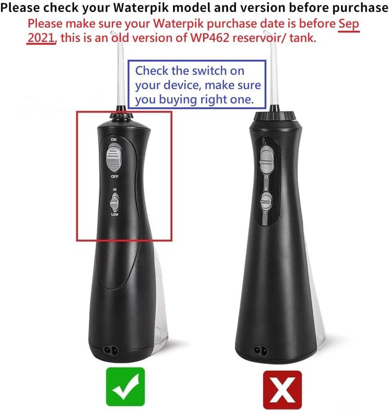 MIHAUS Replacement Parts Reservoir Tank for waterflosser Compatible with waterpic Water Pick waterpick Water pic Cordless WP462, WP463, WP468, WP465, WP450 (2021 Old Model Version or Before)