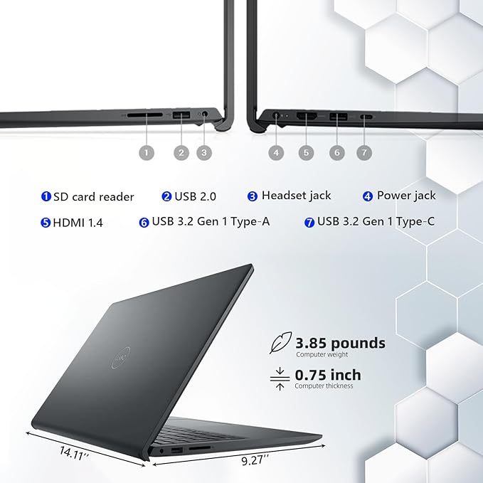Dell Inspiron 15 Touchscreen Laptop Computer for Home Business Student, 15.6" FHD, Intel 10-Core i5-1334U, 16GB DDR4 RAM, 512GB PCIe SSD, WiFi 6, Bluetooth, Windows 11 Home, Type C Hub + 256GB SD Card