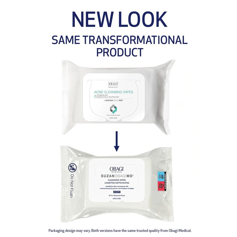 On-The-Go Cleansing Wipes for Oily & Acne-Prone Skin | 25 Count