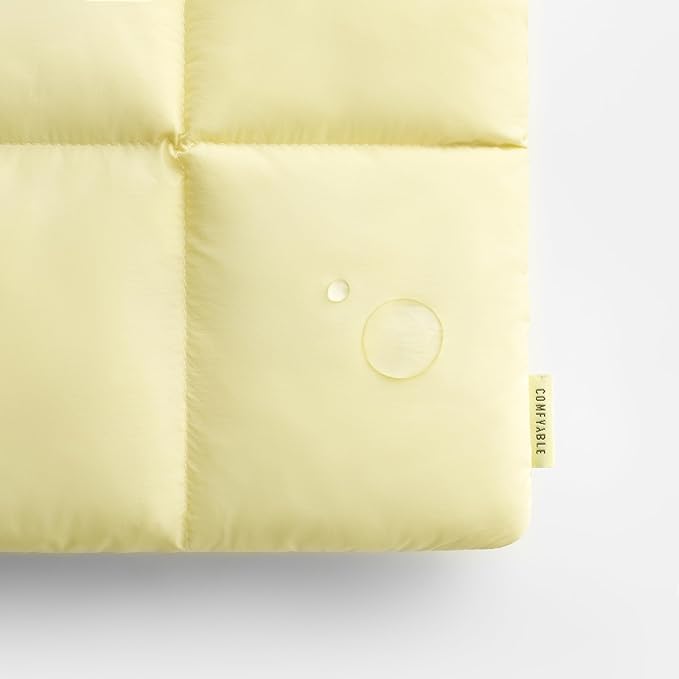 Comfyable Puffy Laptop Sleeve 15 16 Inch, Quilted Puffer Laptop Carrying Case for Women, Pillow Pouch Compatible for MacBook Air M5 & MacBook Pro M5 Pro/Max 2026, Butter Yellow