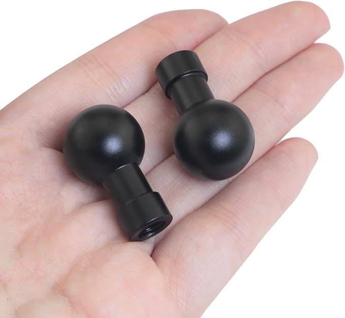 LUORNG 2PCS Ball Head to 1/4 Female Photo Bracket Conversion Accessories Aluminium Alloy 17mm Direct Broadcast Bracket Accessories Mobile Phone Mounting Bracket for Camera Mobile Phone GPS