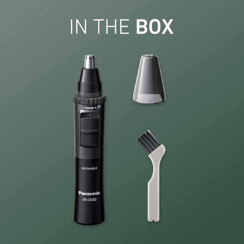 Panasonic Men’s Ear and Nose Hair Trimmer, Wet Dry Hypoallergenic Dual Edge Blade, Ear Hair Trimmer for Men - ER-GN30-H