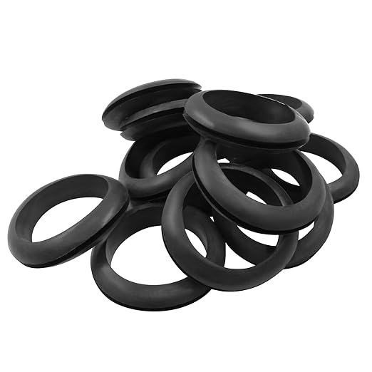 Kyuionty 12 Pcs Rubber Grommets, 1-3/4" Inside Diameter 2" Drill Hole Rubber Wire Grommets O Ring Grommets for Wire, Firewall, Cables, Plugs, Automotive
