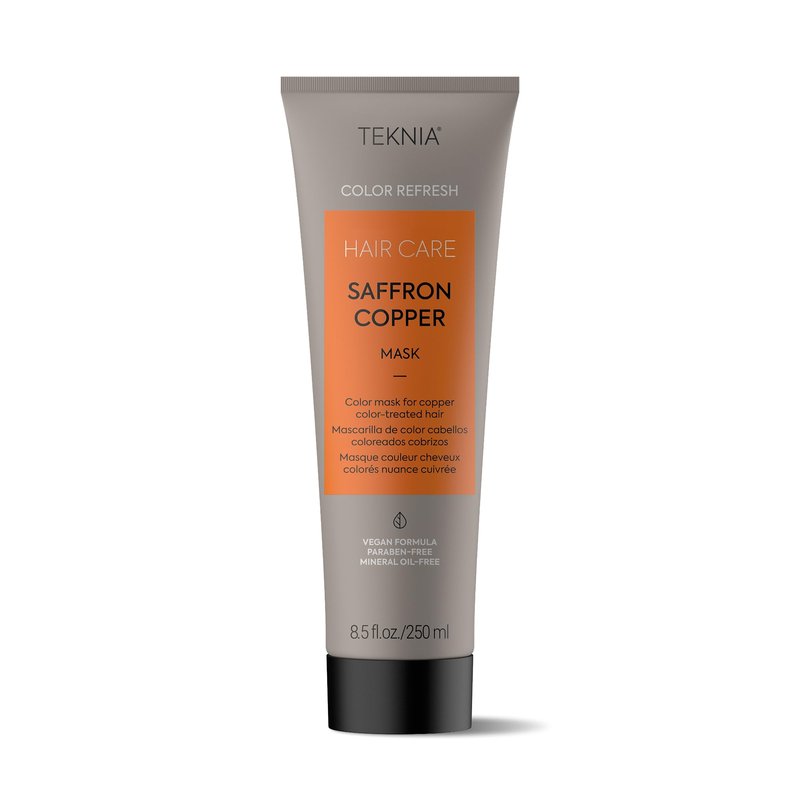 LAKMÃ Teknia Saffron Copper Color Refresh Hair Mask, Color Depositing Conditioner for Copper Hair, 8.5 Fl Oz