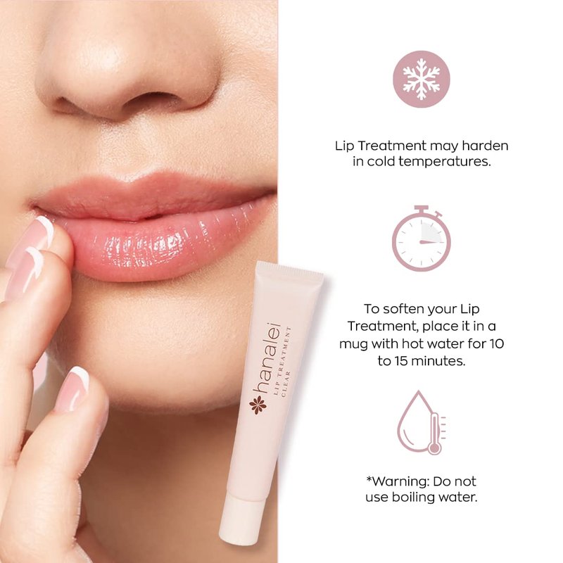 Hanalei Lip Treatment Bundle - Clear & Rose | Nourishing Kukui Oil, Shea Butter & Agave for Soft, Hydrated Lips