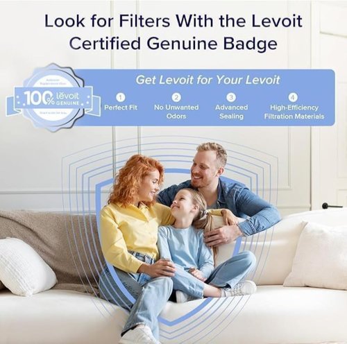 Levoit EverestAir-P Air Purifier Replacement Filter - AHAM Verified, Lasts 12-15 Months, 2-in-1 Design, Black