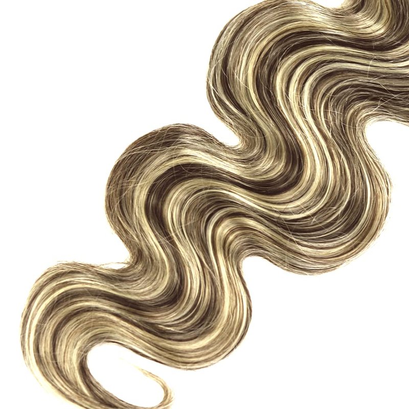 Blonde Bundles Human Hair Body Wave Bundles 28 Inch Unprocessed Brazilian Virgin Remy Hair Highlight Brown 1 Bundle P4/613 Highlight Blonde Body Wave Human Hair Extensions 50 Gram Per Bundle