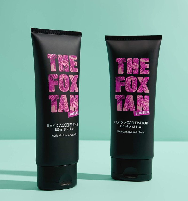 The Fox Tan Rapid Accelerator, Accelerator Lotion For Sunbed Tanning, Creates Darker, Faster & Long-Lasting Tans, Vegan & Cruelty-Free, 180mL