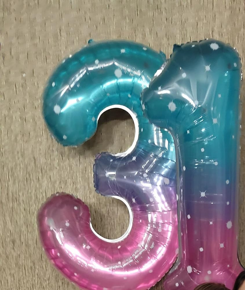 Starry Sky | 40-Inch Number 8 Balloon - Perfect Decorations for Girls' 8th Birthday Party