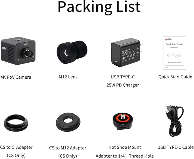 zowietek 4K Native NDI|HX3 POV Box Camera PoE, Auto Focus, SDI & HDMI & UVC Output, Standalone RTSP/RTMP(s)/SRT Live Streaming, Ultra-Compact, Interchangeable Lens, Mobile Phone/Tablet Control(M12 AF)