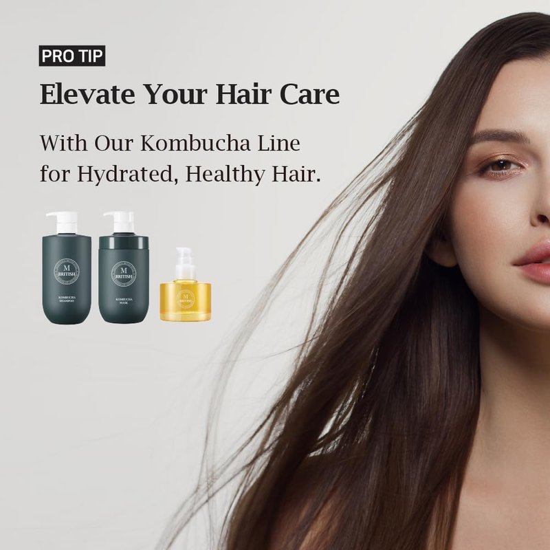 BRITISH M Annatto Hair Oil 2.36 fl. oz – Frizz-Free Shine, Deep Hydration, Natural Vegan Formula, UV Protection, Salon-Quality for All Hair Types