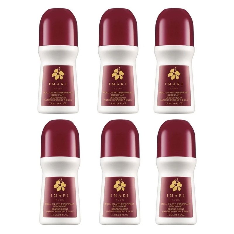 Imari Roll-On Antiperspirant Deodorant for Women - Warm Amber Musk Scent | 6 Pack, Long-Lasting Protection, 2.6 fl oz Each