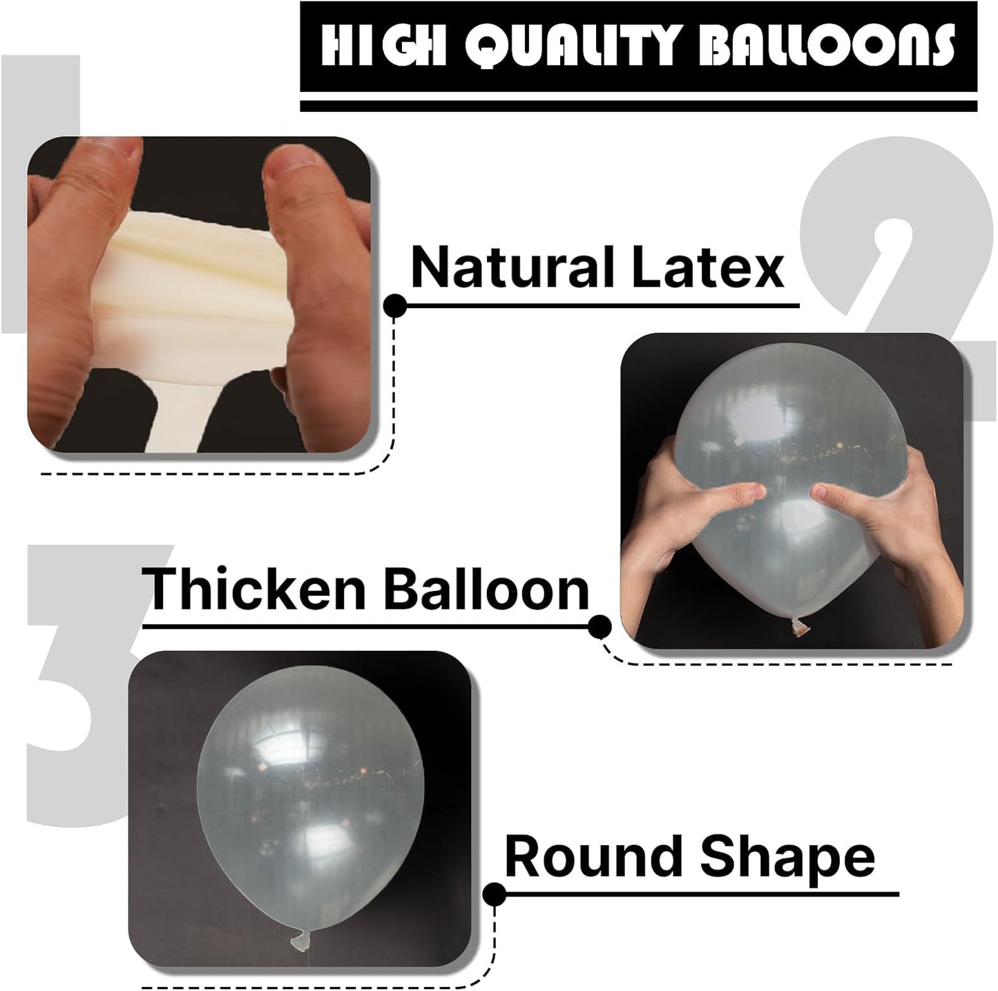 PartyWoo Clear Balloons - 152-Piece Transparent Balloon Arch Kit for Weddings & Celebrations | 5-18 Inch Sizes