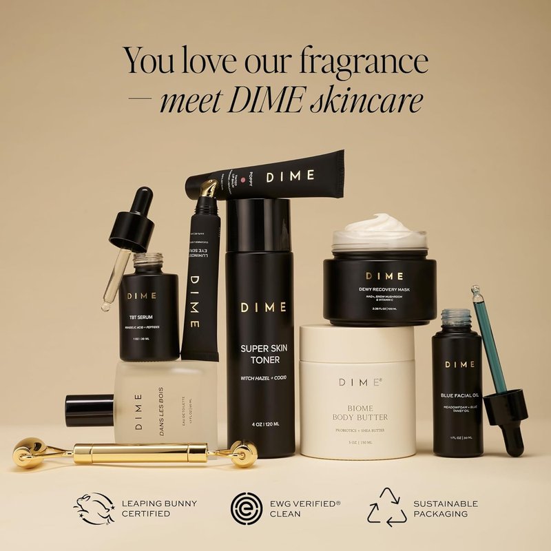 DIME Beauty Malibu Night Perfume for Women - Fruity Gourmand Eau de Toilette with Vanilla, Coconut Cream & Raspberry - Clean Fragrance, Hypoallergenic, Vegan, Travel Spray, 0.34 oz / 10 ml