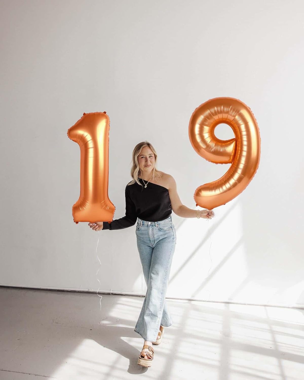 Orange Number 5 Balloon - 40 Inch Giant Foil Balloon for 5th Birthday Party Decorations
