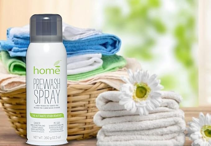 Laundry Prewash Spray Aerosol 12.3 Oz,Powerful Ultimate Tough Stain Remover for Favorite Color-Fast Fabric & White Shirts/Clothes w/o Scrub/Soak,Get Rid of Grease/Ink/More w. Right Amount Controlled