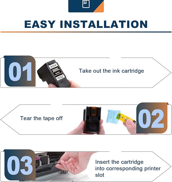 Ankink Compatible Ink Cartridges Replacement for Canon 260XL PG 260 PG260 XL Fit for Cannon TR7020 TR7020a TR7022 TS6420 TS6400 TS5300 TS5320 TS6420a Printers (Black 2-Pack)