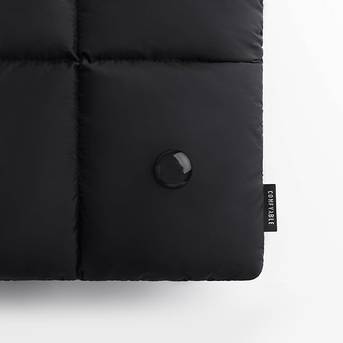 Comfyable Puffy Laptop Sleeve 15 16 Inch, Quilted Puffer Laptop Carrying Case for Women, Pillow Pouch Compatible for MacBook Air M5 & MacBook Pro M5 Pro/Max 2026, Black
