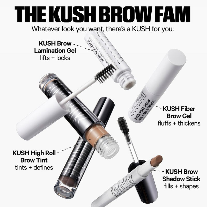 Milk Makeup KUSH High Roll Defining + Volumizing Brow Tint – Tubing Brow Gel Shapes, Volumizes + Sets Eyebrows Up to 24 Hours – Water Resistant, Smudge-Proof, Clean – Herb (Medium Brown), 0.16oz