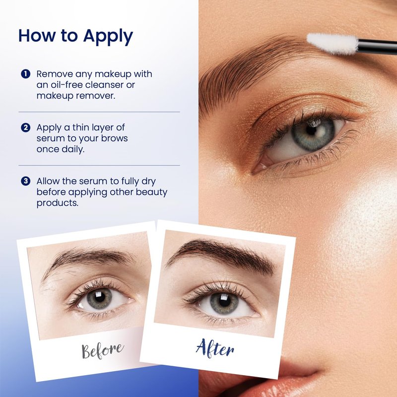 Eyebrow Growth Serum - Peptide-Infused Formula with Biotin & Arginine for Fuller, Thicker Brows | 5 mL