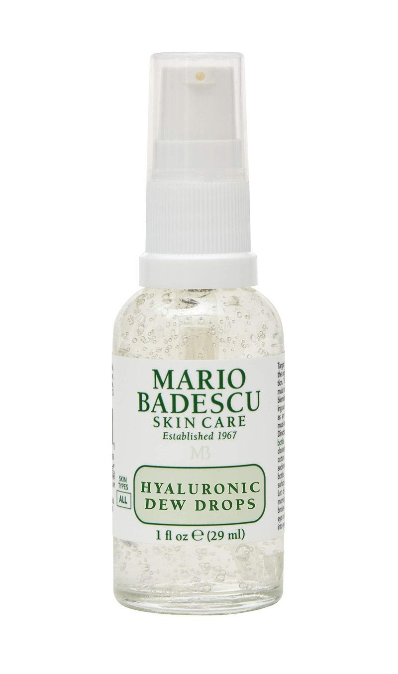 Mario Badescu Hyaluronic Dew Drops for All Skin Types â Hydrating Gel-Serum Hybrid with Sodium Hyaluronate, Niacinamide & Botanical Extracts for a Dewy, Glass-Like Glow â 1 Fl Oz