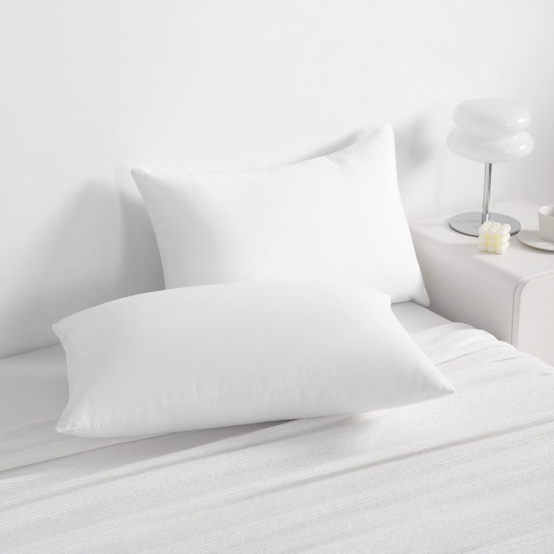 NTBAY Down Alternative Bed Pillows, King Size Set of 2, Machine Washable Soft Pillows for Back, Stomach or Side Sleepers, Soft Hotel Collection Pillow for Sleeping, White