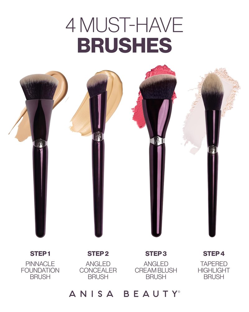 Anisa Beauty Eye Primer Brush | Soft, Vegan Fibers for Blending Eyeshadow Primer and Concealer | Professional Makeup Brush for Crease-Free, Long-Lasting Eye Base | Cruelty-Free