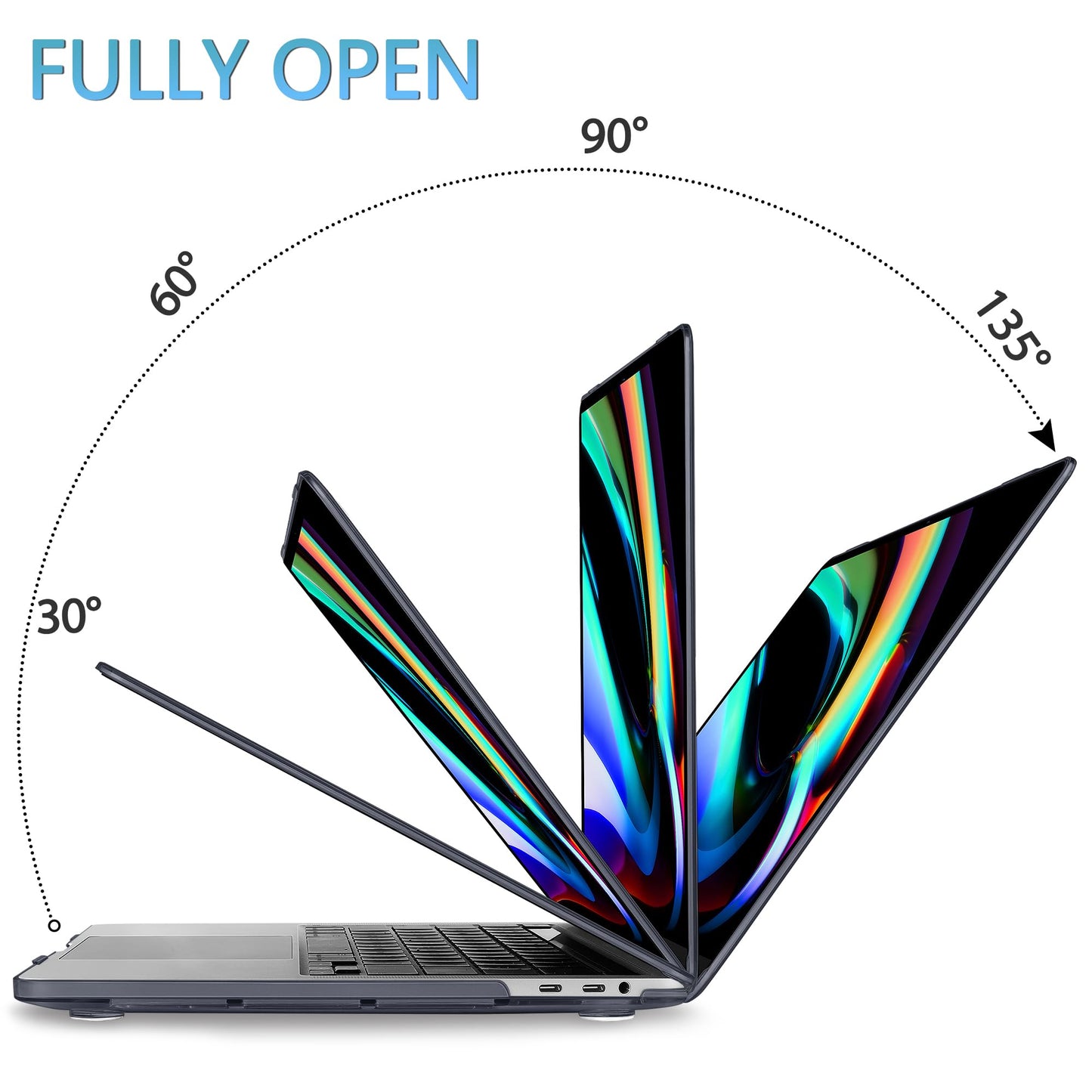 Mektron Designed Case for MacBook Pro 16 Inch A2141 Cover 2019 Release 16" with Liquid Retina Display/Touch ID, Plastic Hard Shell with Keyboard Skin & Screen Protector, Dahlia Flower C035